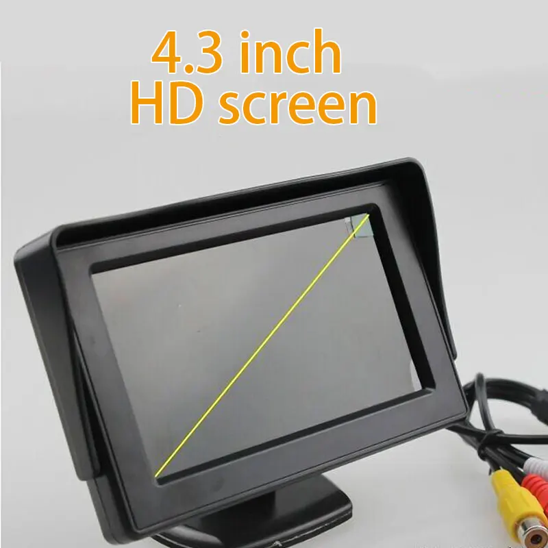 Черный 4,3 дюймовый автомобильный монитор яркого цвета DC 12V TFT lcd AV VGA авто монитор заднего вида HDMI интерфейс жидкокристаллический дисплей