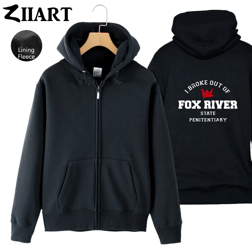 

Paper Crane Duck Swan EST 2005 Prison Break School Scofield Fox River Art Girls Woman Full Zip Fleece Hooded Coat Jackets ZIIART