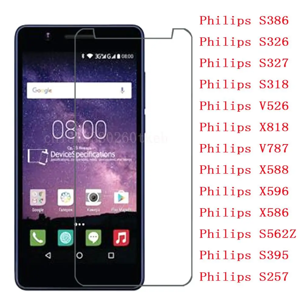 Закаленное стекло для Philips Xenium S386 S326 S327 S318 V526 V787 S562Z S395 S257 защитная пленка X818 X588 X596