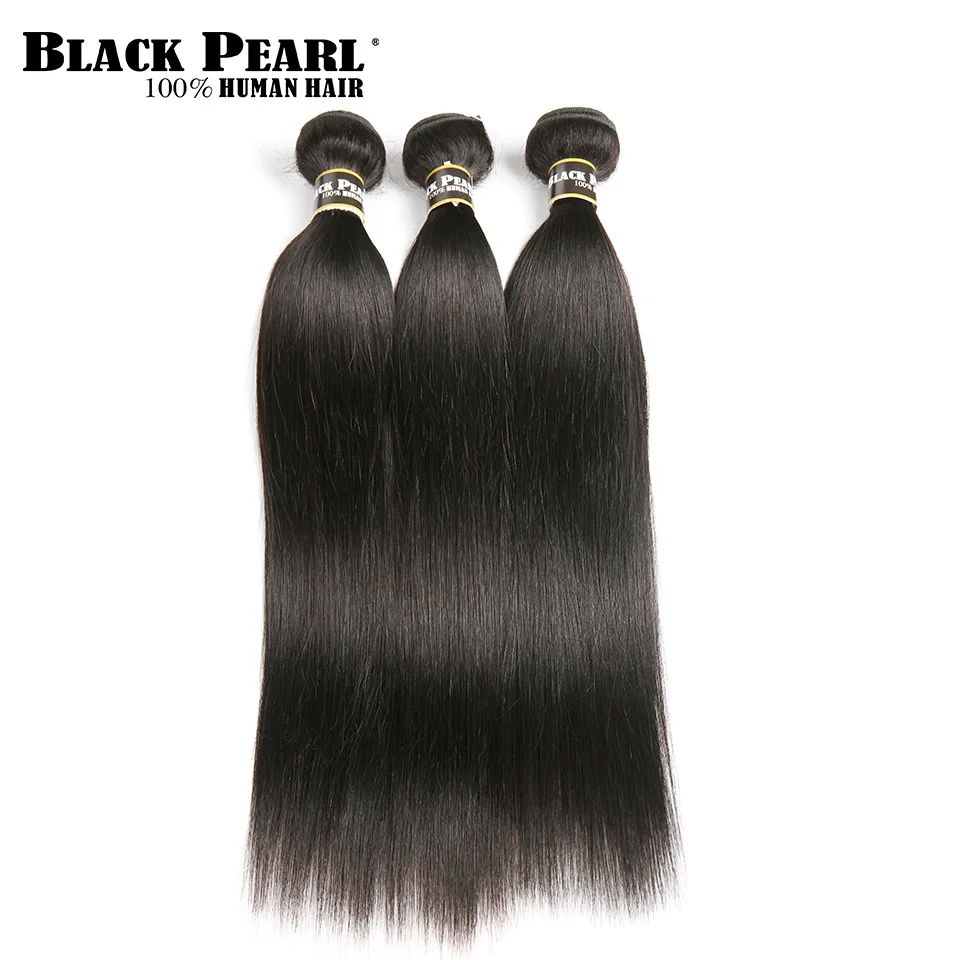 Черный жемчуг предварительно цветной перуанский прямые волосы Weave 3 Связки натуральные волосы Связки сделки 300 г пряди волос Non-Remy