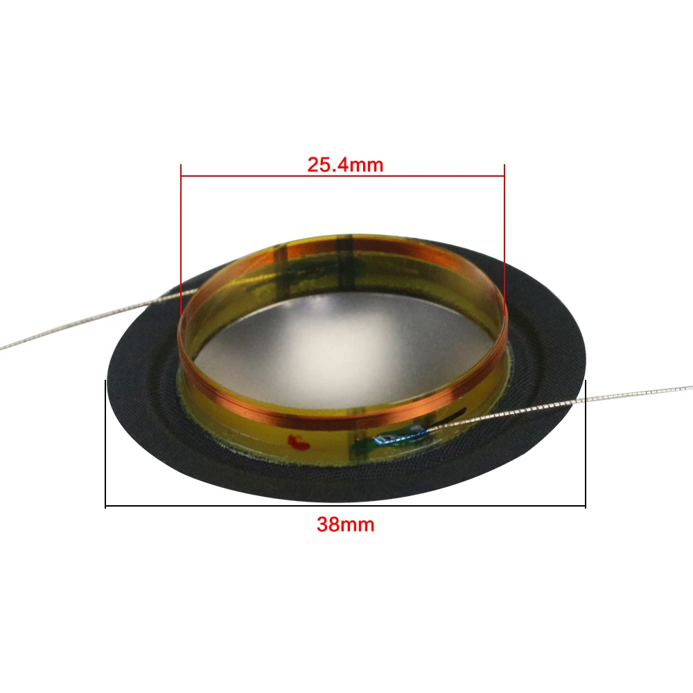 Núcleo de Bobina de Voz de Metal Diafragma + Lado de Seda Peças de Reparo Titânio Tweeter Altifalante 6-8ohm Pcs 25.4mm 25 10 - Image 3