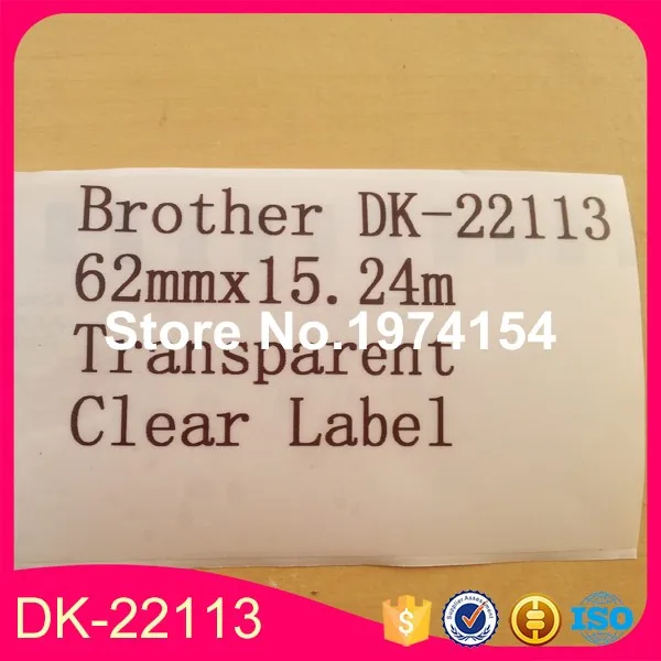 1x рулон Brother Совместимые Этикетки прозрачная наклейка dk 22113 dk-22113 dk22113 dk-2113