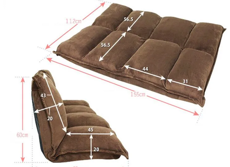 Floor Furniture Reclining Japanese Futon Sofa Bed Modern Folding Adjustable Sleeper Chaise Lounge Recliner For Living Room Sofa