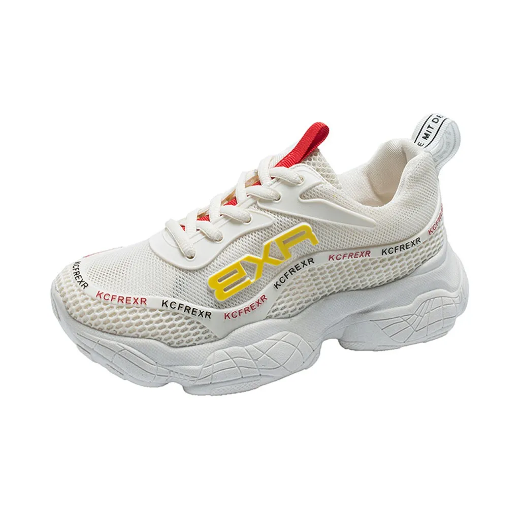 SAGACE женская обувь для бега с круглым носком из сетчатого материала Повседневная Студенческая спортивная обувь смешанных цветов