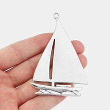 

3Pcs Large Ship Sailboat Charms Pendants Findings Fit Bracelets Necklace DIY Jewelry Making 84*54.5mm