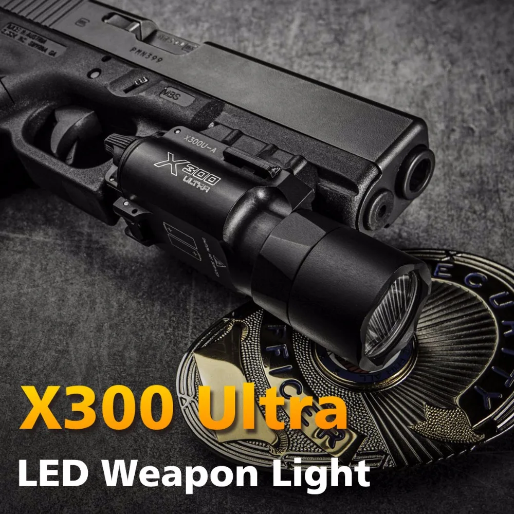 

Hunting sight 500 Lumens High Output X300 Ultra Pistol Gun Light X300U Weapon Light Lanterna Flashlight Glock 1911 Pistol Ligh