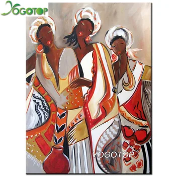 

YOGOTOP Full Square Diamond Embroidery DIY Diamond Painting Cross Stitch Kits African women 5D Diamond Mosaic Home Decor QA151