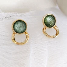 Chadestinty женские серьги из смолы винтажные золотой цвет геометрический серьги для женщин круглые серьги гвоздики ювелирные изделия для вечеринок oorbellen