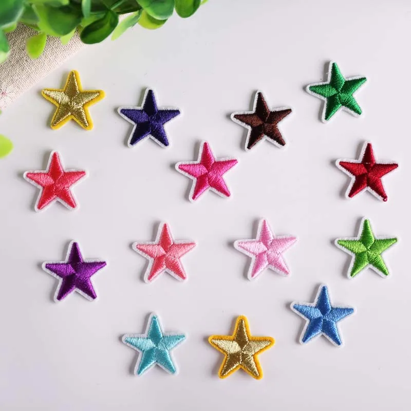 

stickers computer embroidery chapter boutique DIY special small multi-color five-pointed star clothes decoration patch stickers