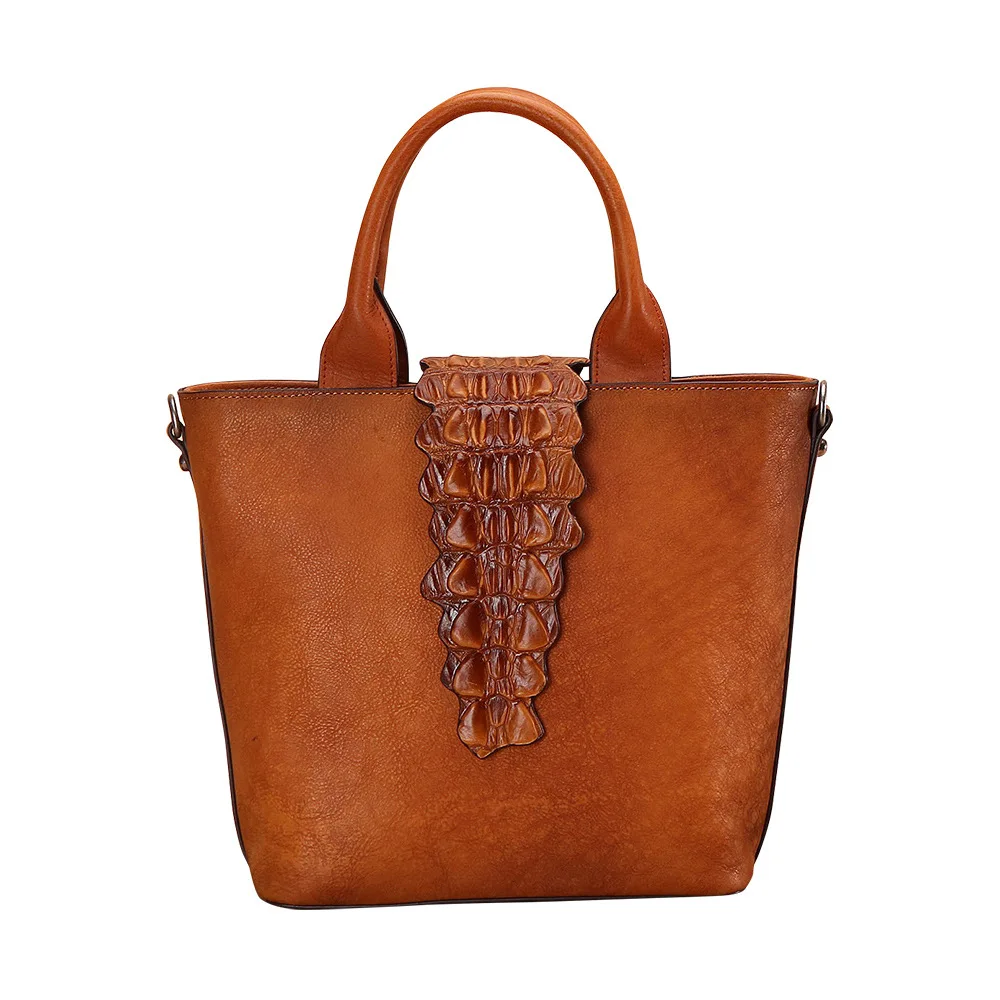 Брендовые женские ручной работы Винтаж натуральная кожаная сумочка дамы ретро сумка кожа коровы ручной напечатаны Для женщин сумки