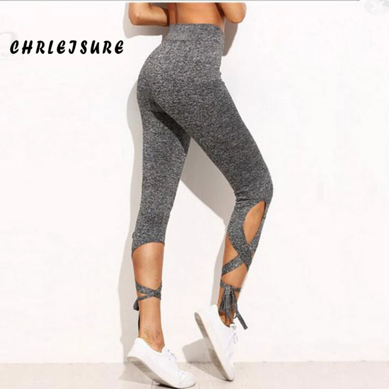 

CHRLEISURE 2018 Summer Leggings Women Sexy seven Points Leggings Polyester Fitness Leisure hip High Waist Trend Girl