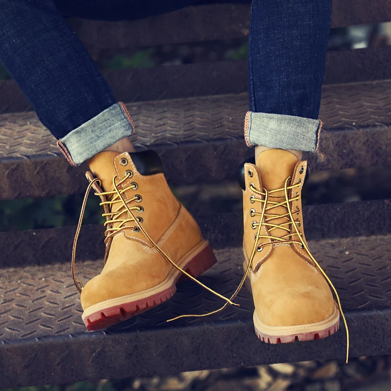 NINYOO/Новинка; мужские зимние ботинки из натуральной кожи; шерсть; Профессиональные Водонепроницаемые рабочие ботинки желтого цвета; зимние ботинки; большие размеры 47