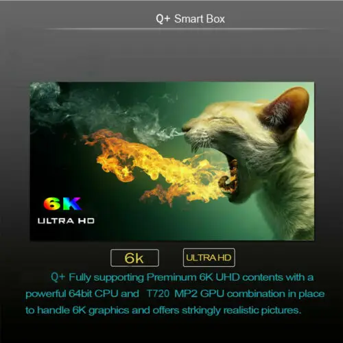 Android 8.1 Q Plus Smart TV Box 4GB 32GB/4GB 64GB H6 Quad Core 6K Media Player Set Top Box