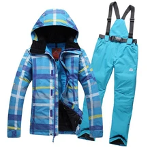 2016 women ski jacket color matching snowboarding jacket skiing jacket for women Skiwear suit waterproof breathable
