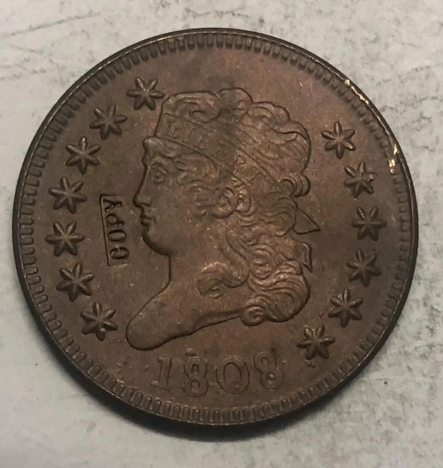 

1808 US Classic Head Large Cent Exact Copy