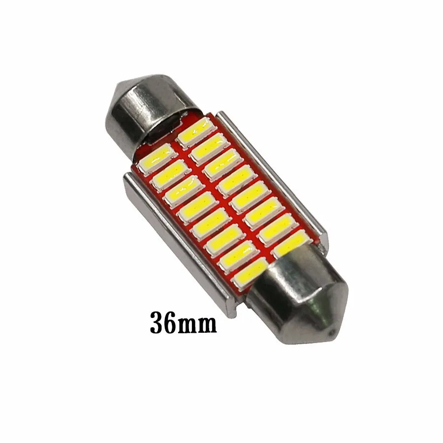 YCCPAUTO 4 шт. C10W C5W 31/36/39/42 мм лампы светодиодный Canbus Festoon Чтения Купол Подсветка регистрационного номера Ошибок Белый 4014 smd