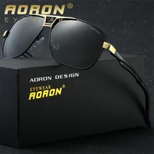 Aoron Mens Luxury Brand Polarized Sunglasses LOGO Original Box Sun Glasses Goggles Womens Designer Leisure Glasses oculos de sol