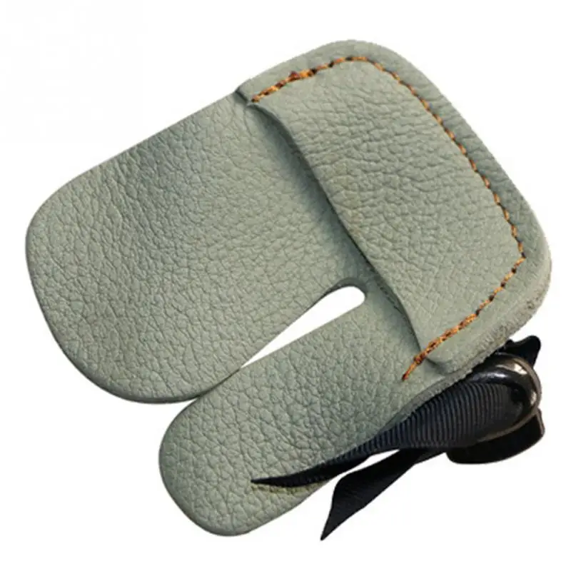 Cow Leather Archery Finger Guard Protection Pad Glove Tab for Bow