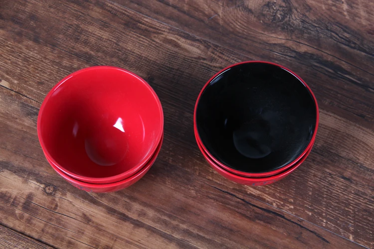 Китайский красный тематика "Счастье для двоих" керамика Свадебные dinnerdowry подарок чаша палочки для еды ложка подставки для посуды набор керамической посуды