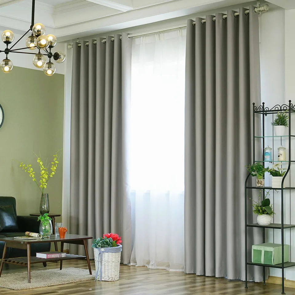 Solid Polyester Curtains Sheer Voile Window Modern Living