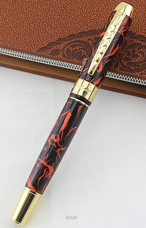 Jinhao 250 черный Золотой резьба перьевые ручки высокого качества Nib Роскошные чернила офисная деловая Ручка высокого класса студенческий подарок перо ручка - Цвет: Y