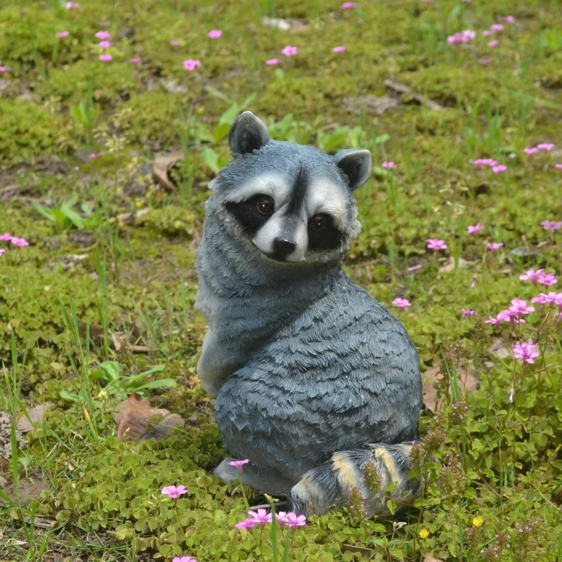 

Cute Animal Raccoon Statue Art Sculpture Resin Art&Craft Home Decoration Accessories Gifts R155