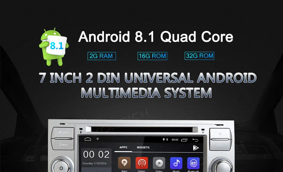 Flash Deal 2 Din Car Radio GPS Android 8.1 Car DVD Player For Ford Focus 2 Mondeo 4 C-Max S-Max Ford Fiesta Kuga Fusion Transit Galaxy IPS 0