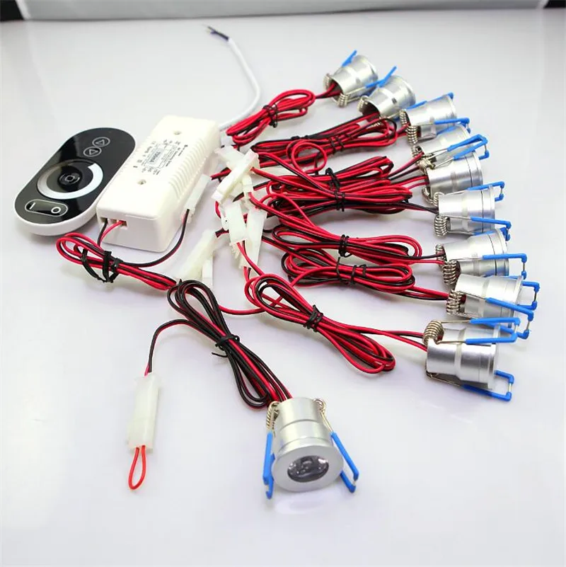 spotlight and floodlight YRANK 10pcs AC85-265V 3W MINI LED Downlights With Dimming Driver Touch Remote Controller Warm Cool White Indoor Home Lamps Light led spotlights