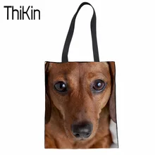THIKIN такса печати Для женщин сумка-шоппер для отдыха Пляжная сумка студент сумка девушки ежедневно Применение сумки большой Ёмкость Tote