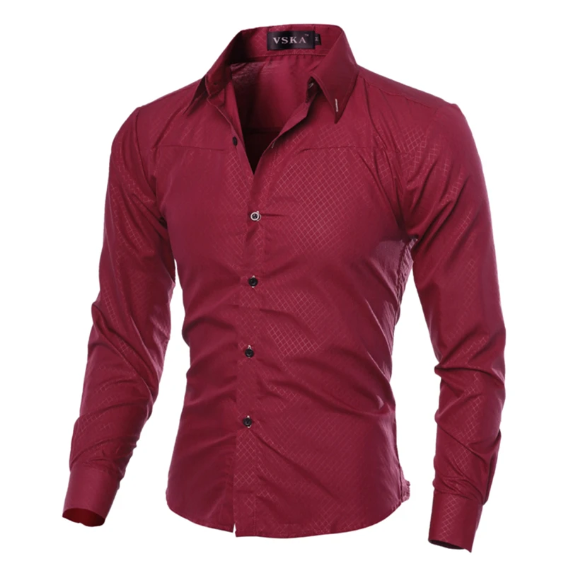 

Men's Shirt 2018 Brand Large Size Long Sleeve Male Chess Casual Shirts Slim Fit Black Male Lapel Dress Shirts M-5XL