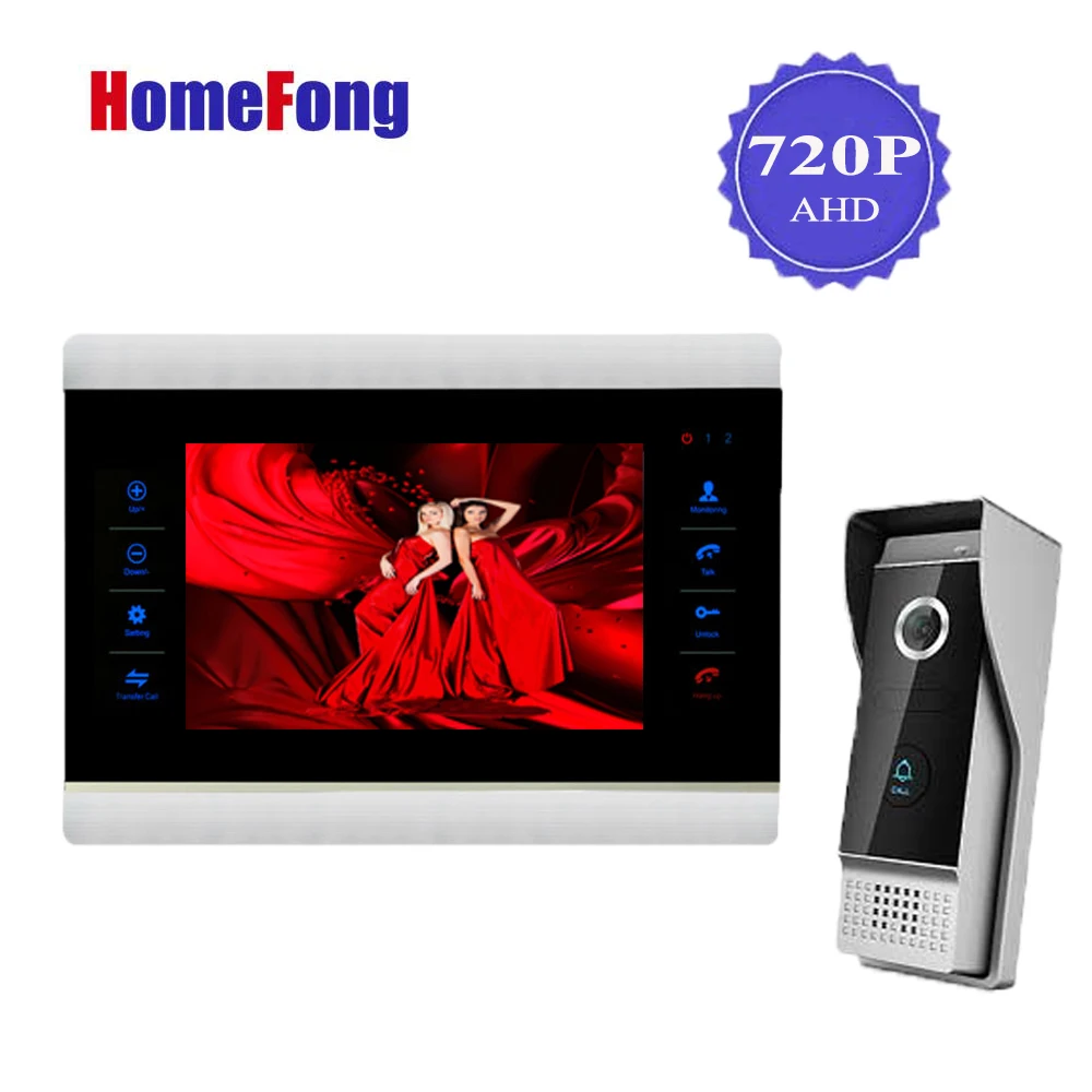 Homefong 7 Inch AHD HD Video Doorbell Door Phone Intercom System 720P Metal Picture Video Recording 1 Monitor 1 Doorbell Homefong 7 Inch AHD HD Video Doorbell Door Phone Intercom System 720P Metal Picture Video Recording 1 Monitor 1 Doorbell