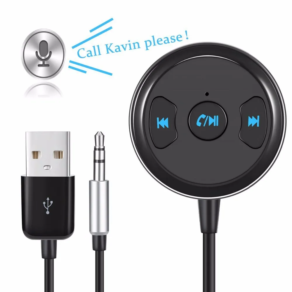 Bluetooth 4 1 автомобильный комплект громкой связи Aux USB беспроводной стерео