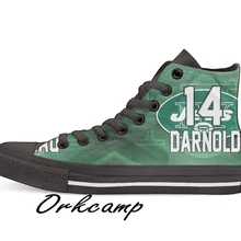 Обувь из парусины с высоким берцем для футболиста в Нью-Йоркском стиле; обувь для прогулок на заказ