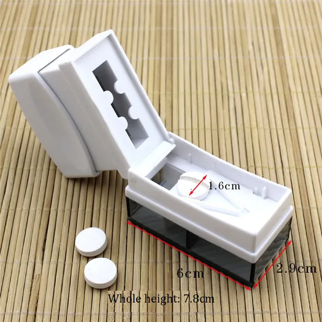 1PCS Pill Cutting Device Medician Pressure Plastic Adhesive Tablets Split The Medicine Box To