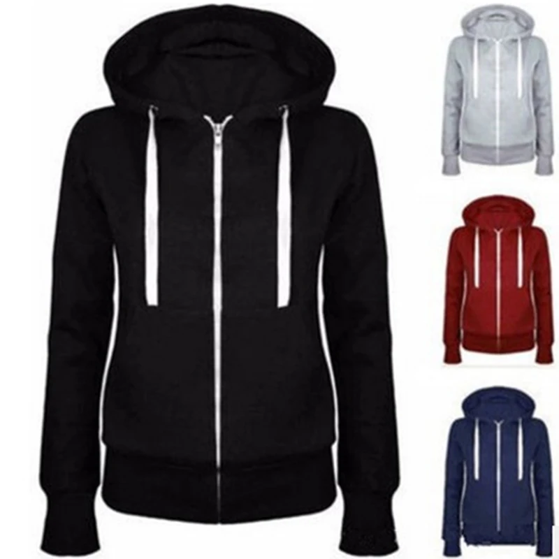 New Classic Women Hoodies Overcoat New Spring Autumn Zipper Hooded Sweatshirts Hoody Jacket Womens Coat Pockets Outerwear New Classic Women Hoodies Overcoat New Spring Autumn Zipper Hooded Sweatshirts Hoody Jacket Womens Coat Pockets Outerwear