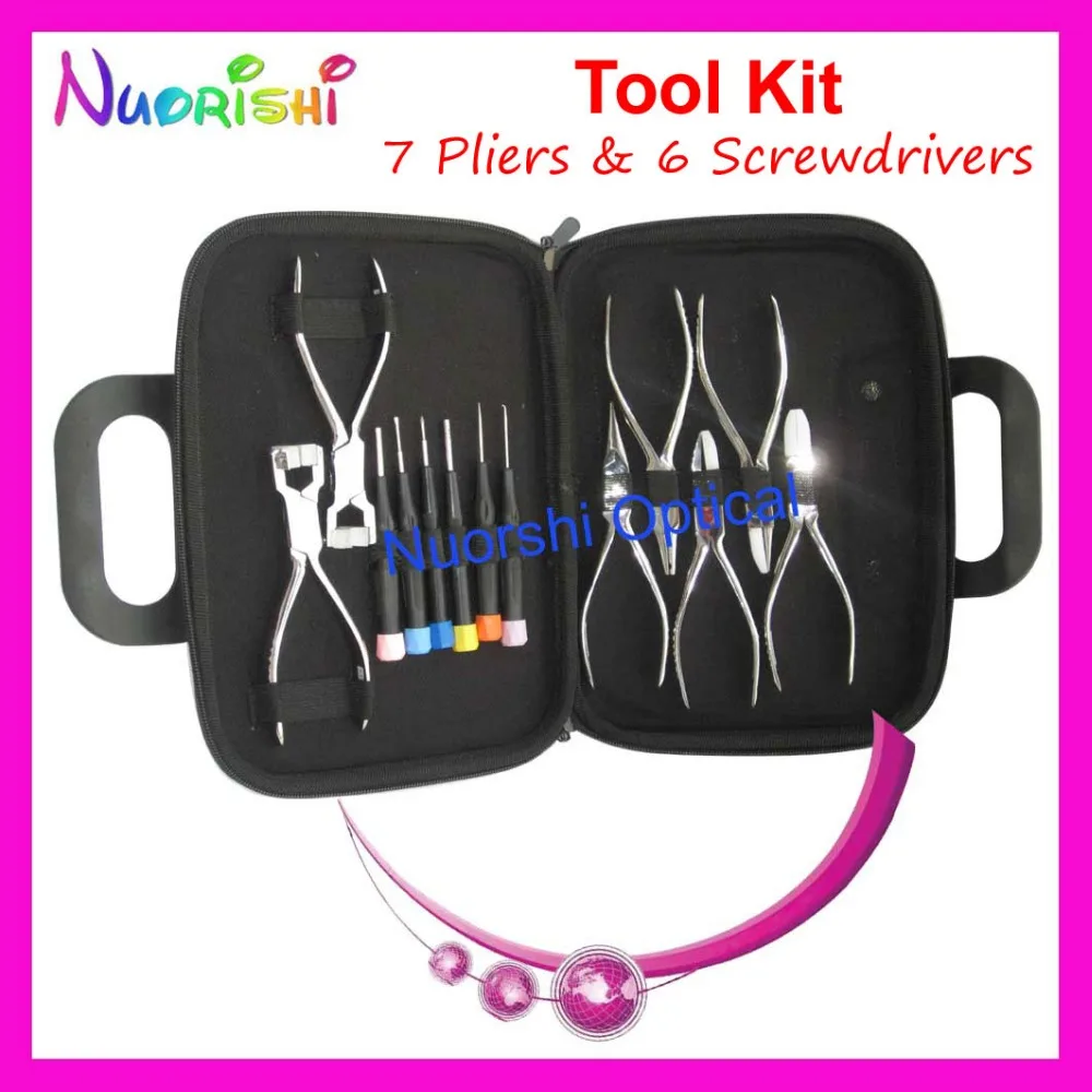 Professional Eyeglasses Eyewear Glasses Repairing Tool 7 Plier 6