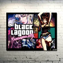 Black Lagoon Revy художественный шелковый аниме-плакат с принтом 13x18 24x32 дюймов Современный домашний декор для гостиной 015