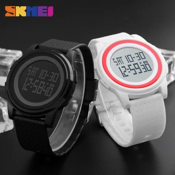New Arrival Fashion Casual SKMEI Brand Waterproof  Watches Women Lovers Sport Watch With Very Comfortable Soft Band 1206