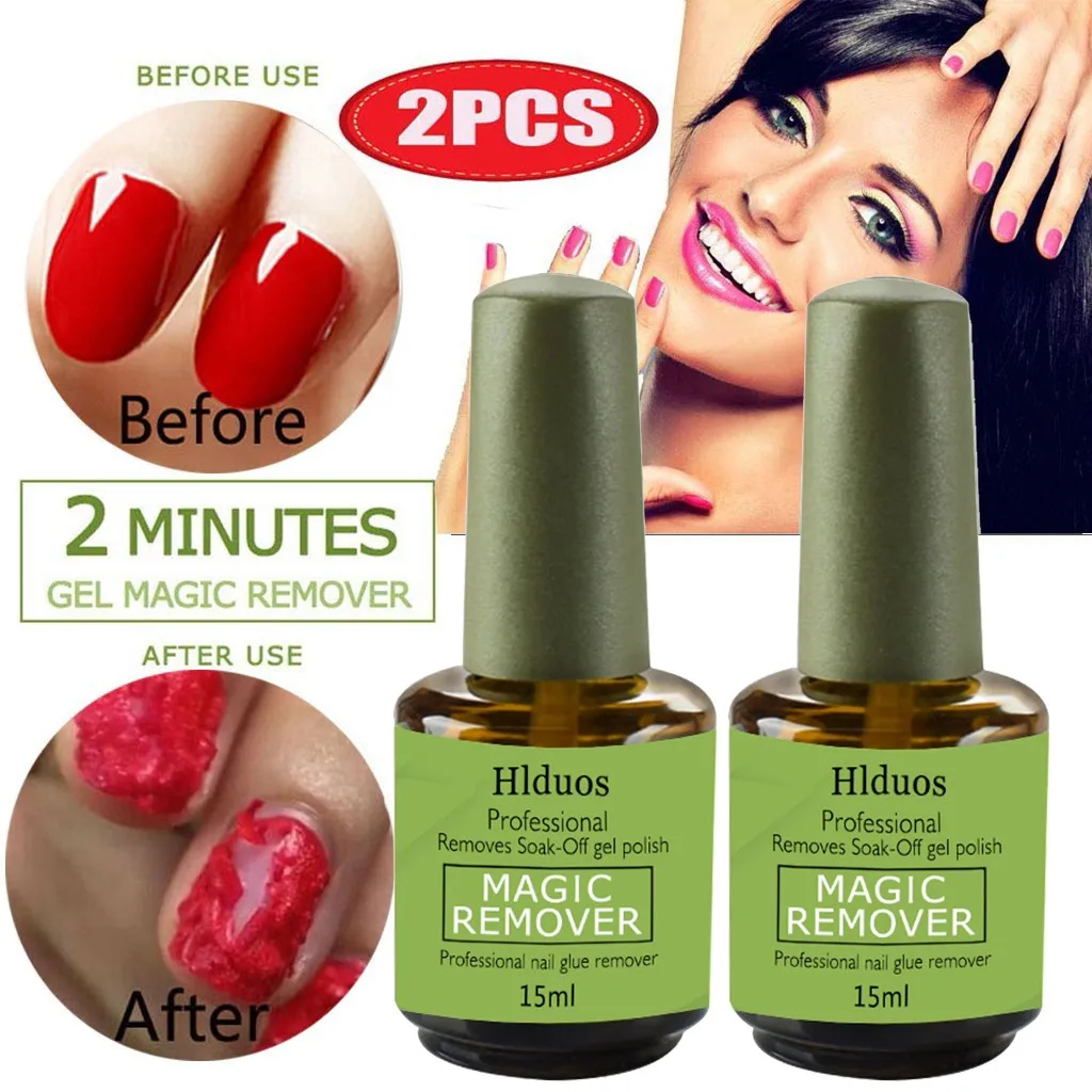 

2PCS Magic Nail Polish Remover 16/1/5/8ML Gel Nail Remove Cleaner Nail UV Gel Degreaser Liquid Remove Gel Polish Within 2-3 MINS
