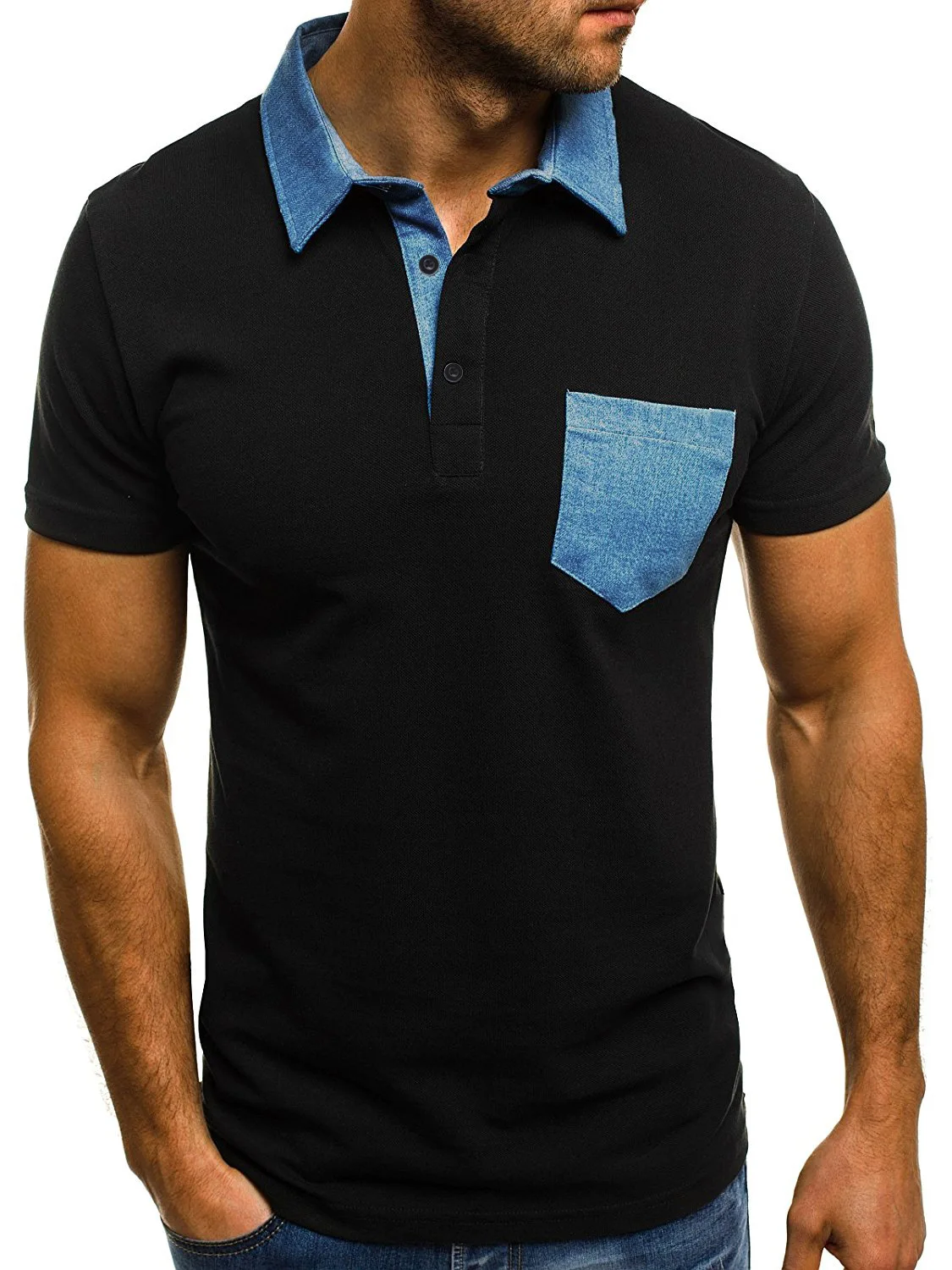 Mens Polo Shirt Brands 2018 Male Short Sleeve Soild Color Patch Pocket ...