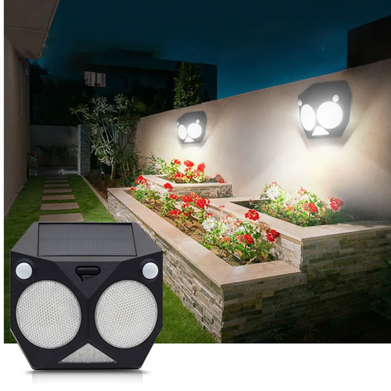 

Led Solar Lamp Dual PIR Motion Sensor IP65 Waterproof Lighting Changeable RGB Wireless Solar Light For Garden Wall Lamp #