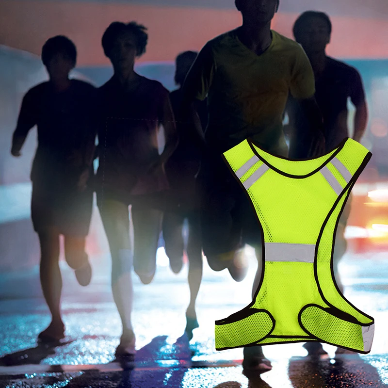 

Outdoor High Visibility Reflective Vest Unisex Night Running Cycling Warning Safety Vest for Running Jogging Riding