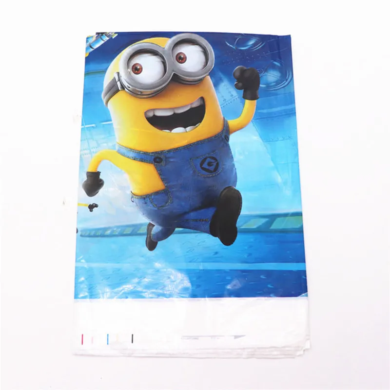 

108*180cm New Cartoon Minions Plastic Table Cloth Cover Party Decoration for Kids Birthday Party Decoration Supplies