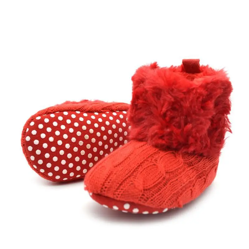 Baby Kid Knitted Fur Snow Boots
