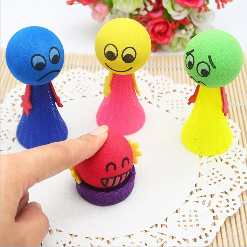 4 pièces balles de jouet drôles balle rebondissante colorée pour enfants jouets de plein air enfants jeux de Sport balle de jonglage élastique 2 gros et 2 petits (lot de 4)