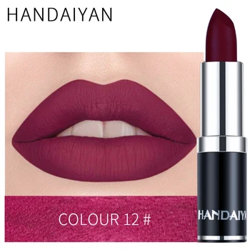 

HANDAIYAN Matte Velvet Lipstick Tint 12 Color Waterproof Smooth Lip Stick Long Lasting Red Color Lip Cosmetics Beauty TSLM2