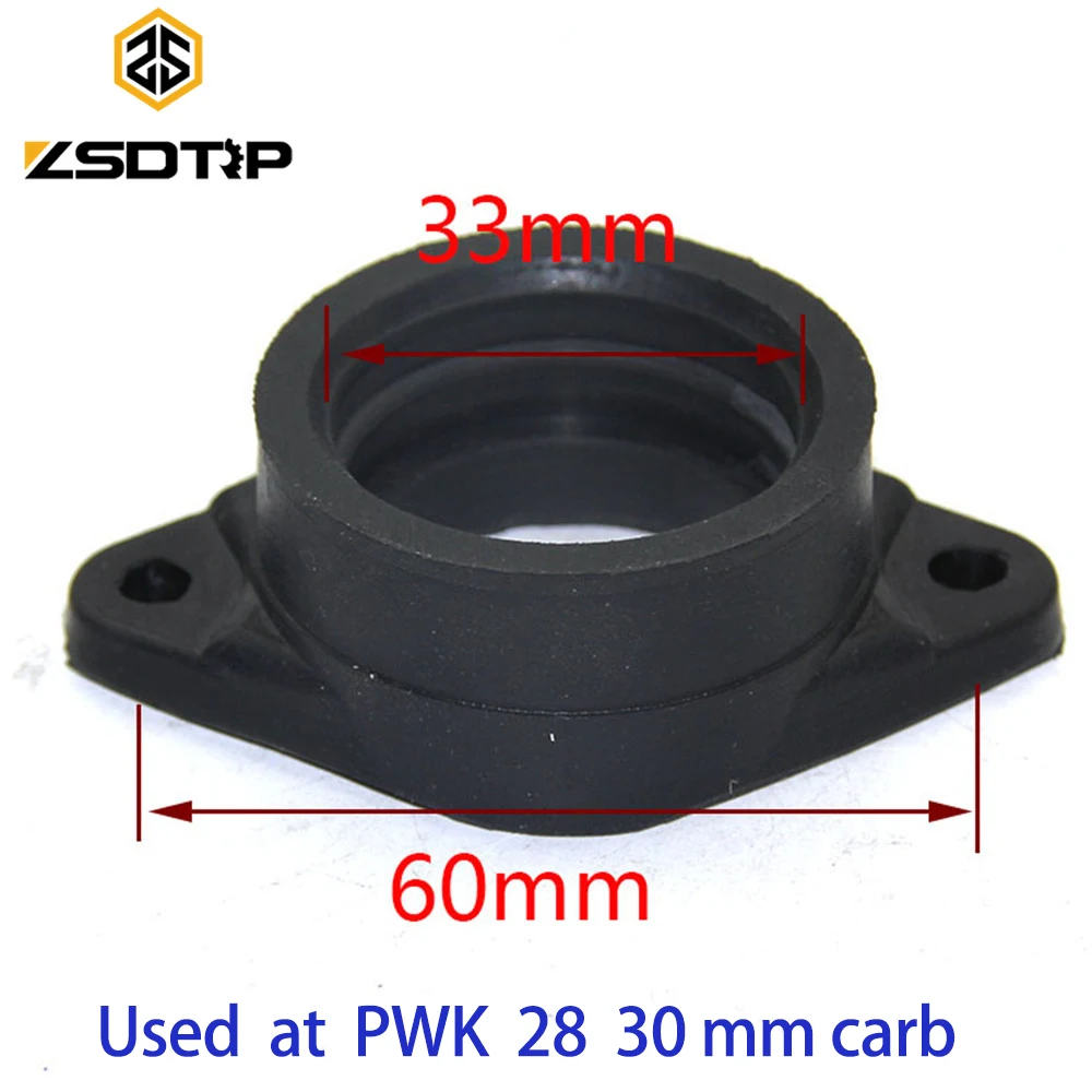 ZSDTRP 2 шт./лот резиновый переходник впускной трубы подходят на PWK 28/30 мм 32/34 мм карбюратор Универсальный UTV ATV