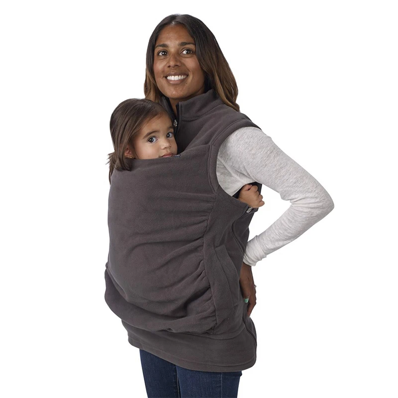 

Maternity Kangaroo Pet Hoodie Pouch Winter Sleeveless Sweater Vest Baby Carrier Jacket Kangaroo Maternity Outerwear Coat S-XL
