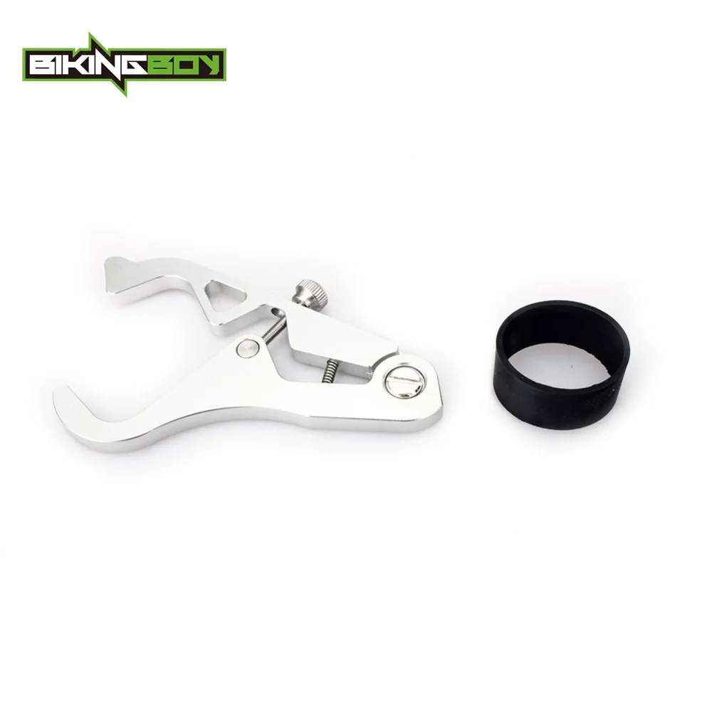 BIKINGBOY Motorcycle Universal Silver CNC Billet Aluminium