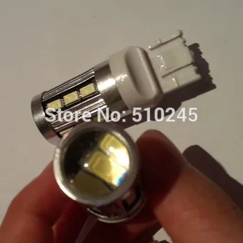 

30X Wholesale w21/5W T20 7443 18 SMD 5630 18 LEDs bulb White/Blue lamp car brake lights rear lighting free shipping